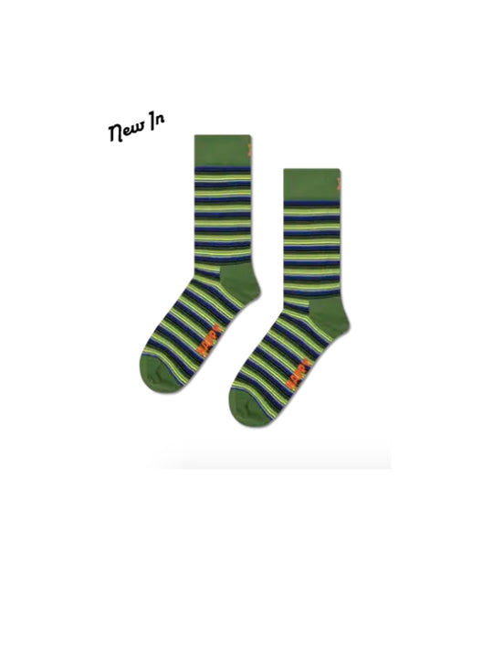 Mini Stripe Socks - Dark Green
