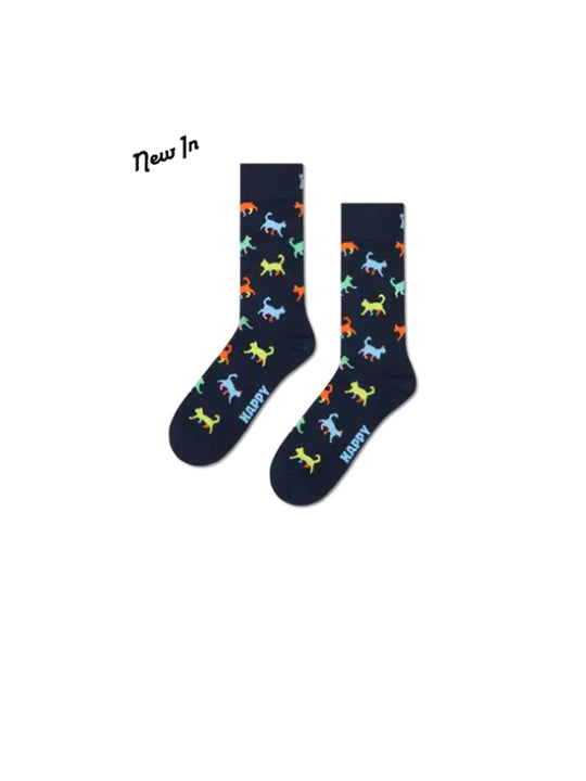 Kitten Love Socks - Navy