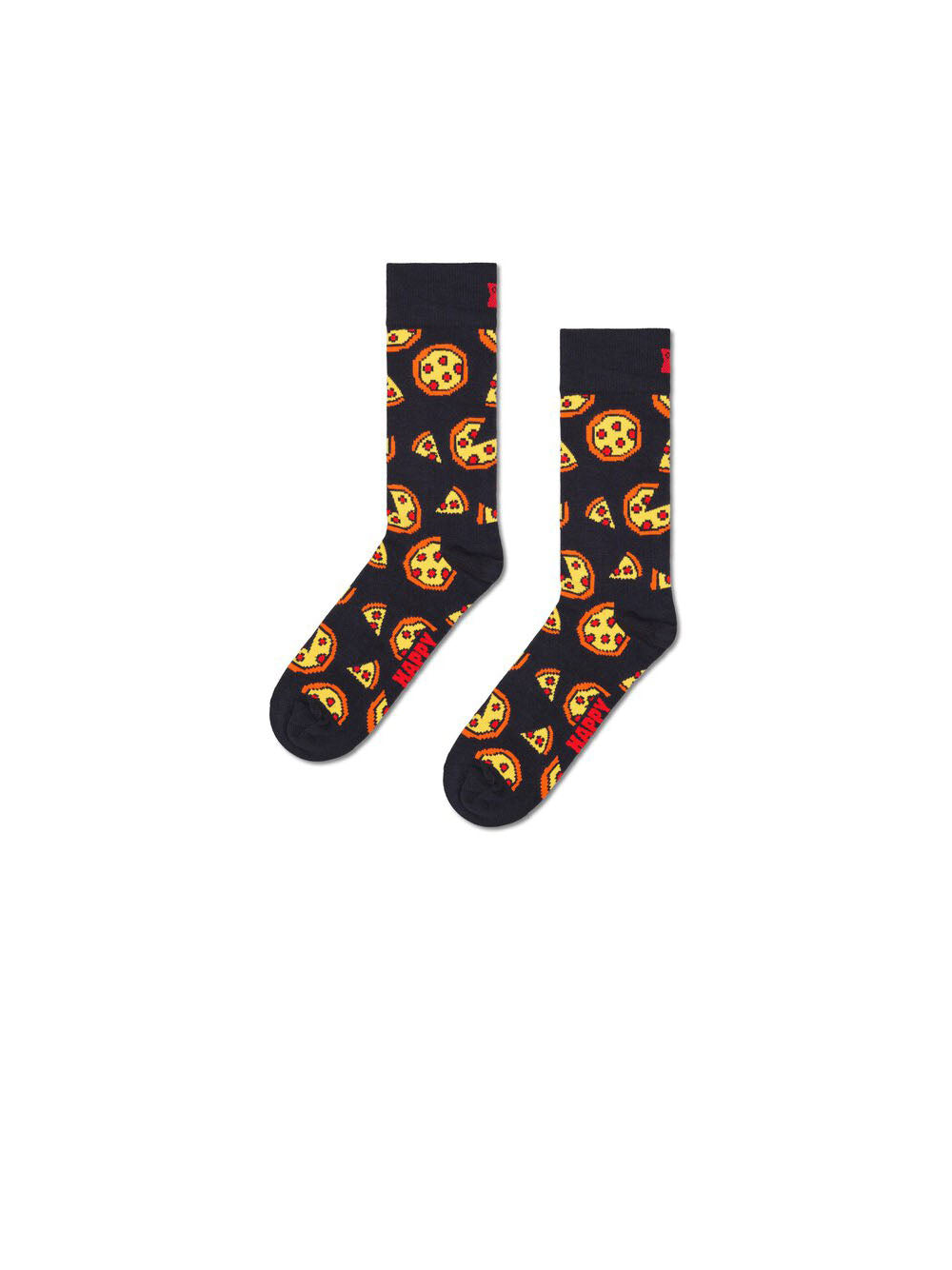Pixelated Pizza Socks - Black — 1