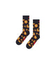 Pixelated Pizza Socks - Black