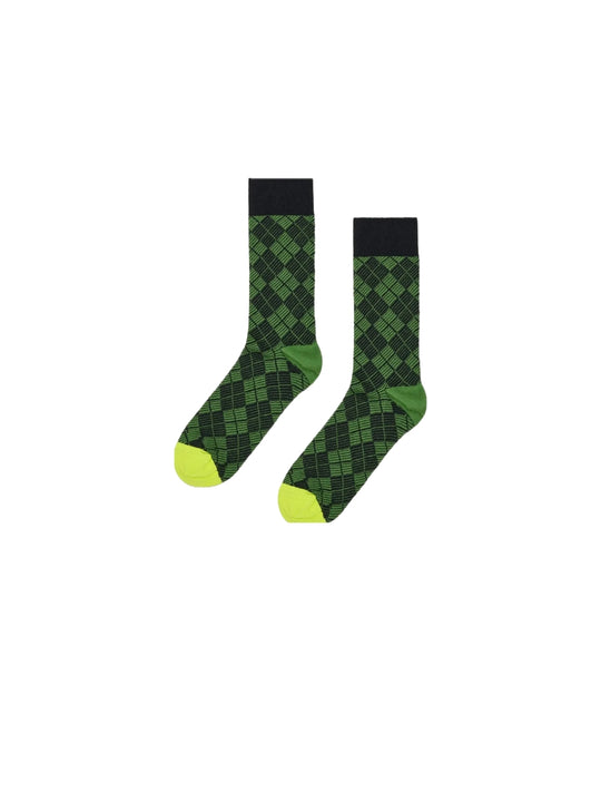 Mini Argyle Jacquard Socks - Dark Green