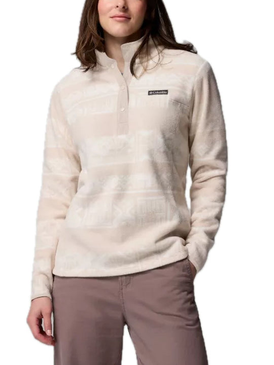 Pullover in pile con abbottonatura corta a pressione Benton Springs™ da donna - Dark Stone/Desc