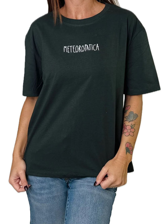 T-shirt Cotone Ricamo - Militare