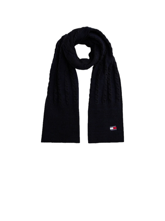 Tjm Heritage Cable Scarf - Black