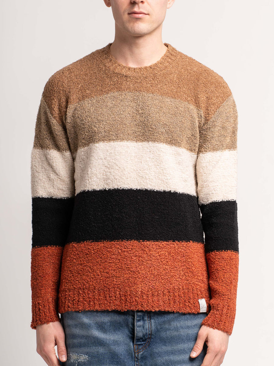 Face Bouclè Crewneck - Brick