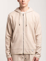 Hoodie + Zip - Beige