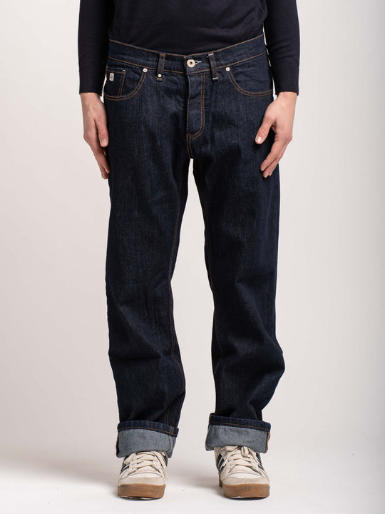 Jeans 5 Tasche Palazzo - Dark Blue