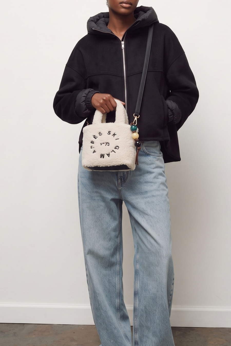 Borsa Ski Glam - Off White Nero
