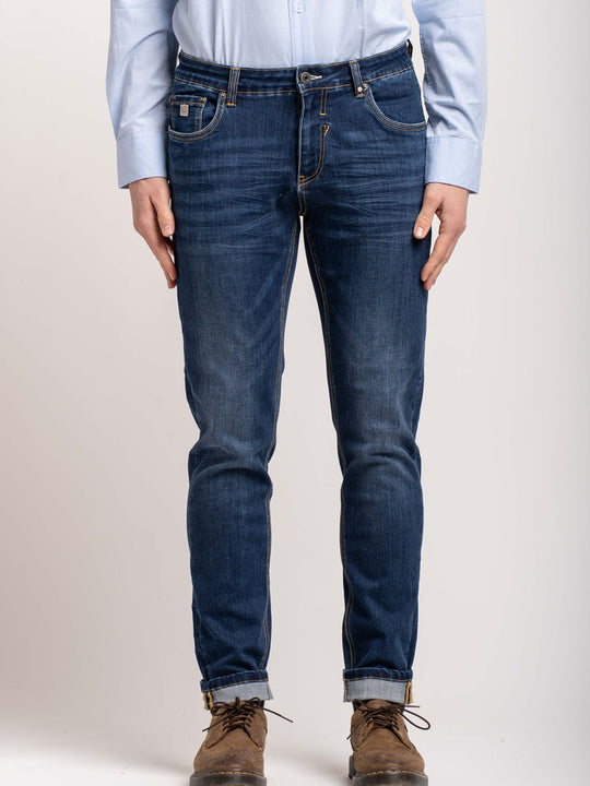Jeans Superflex Lavaggio Scuro - Blu