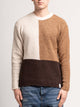 Bouclé Colour-Block Sweater - Ecru