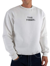 The Finger Crewneck Sweatshirt - Cream