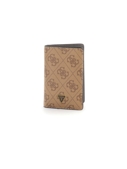 Madrid Flat Card Holder W Flap - Beige Brown