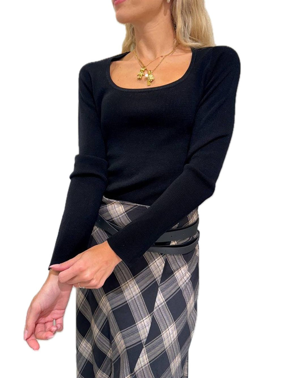 Maglia Scollo Madonna - Nero
