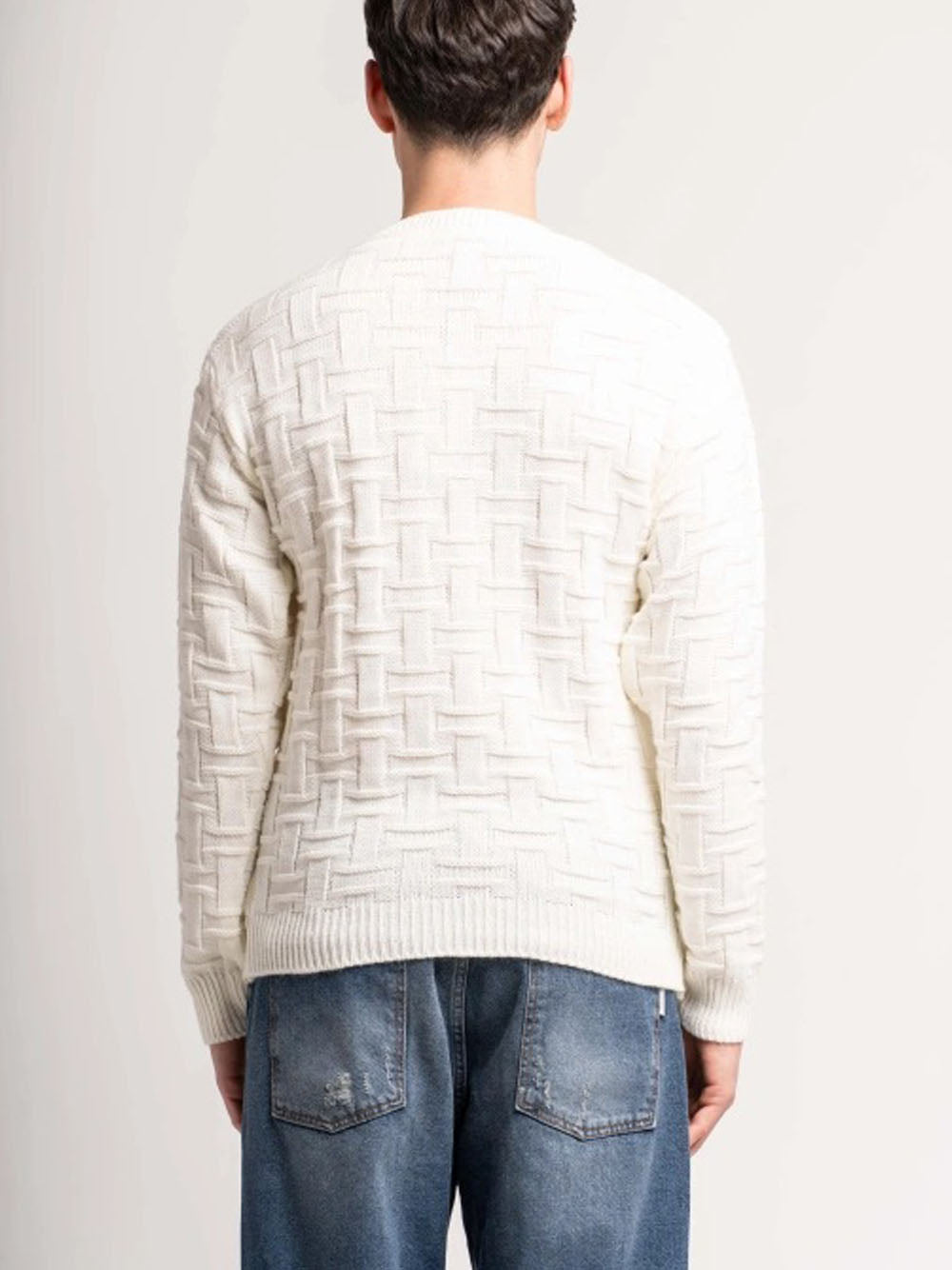 Cross-Stitch Sweater - Cream — 2