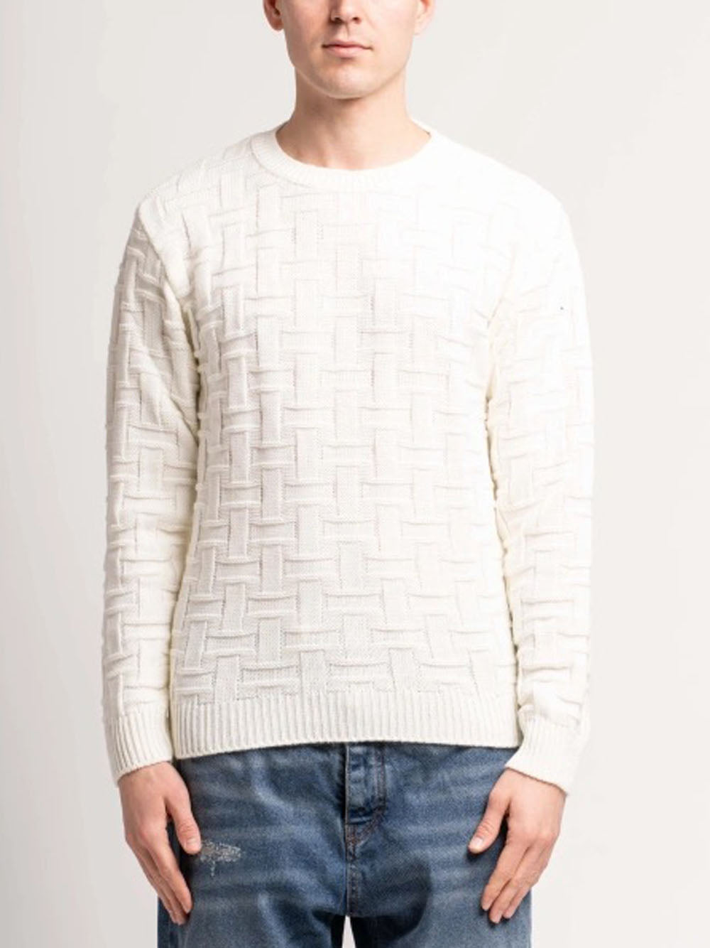 Cross-Stitch Sweater - Cream — 1