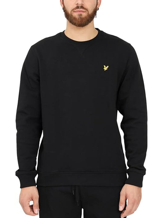 Crew Neck Brushback Sweatshirt  - Jet Black