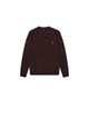 Cotton Merino Crew Neck Jumper - Espresso