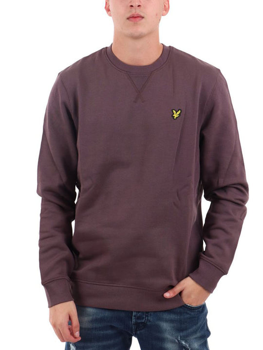 Crew Neck Brushback Sweatshirt - Espresso