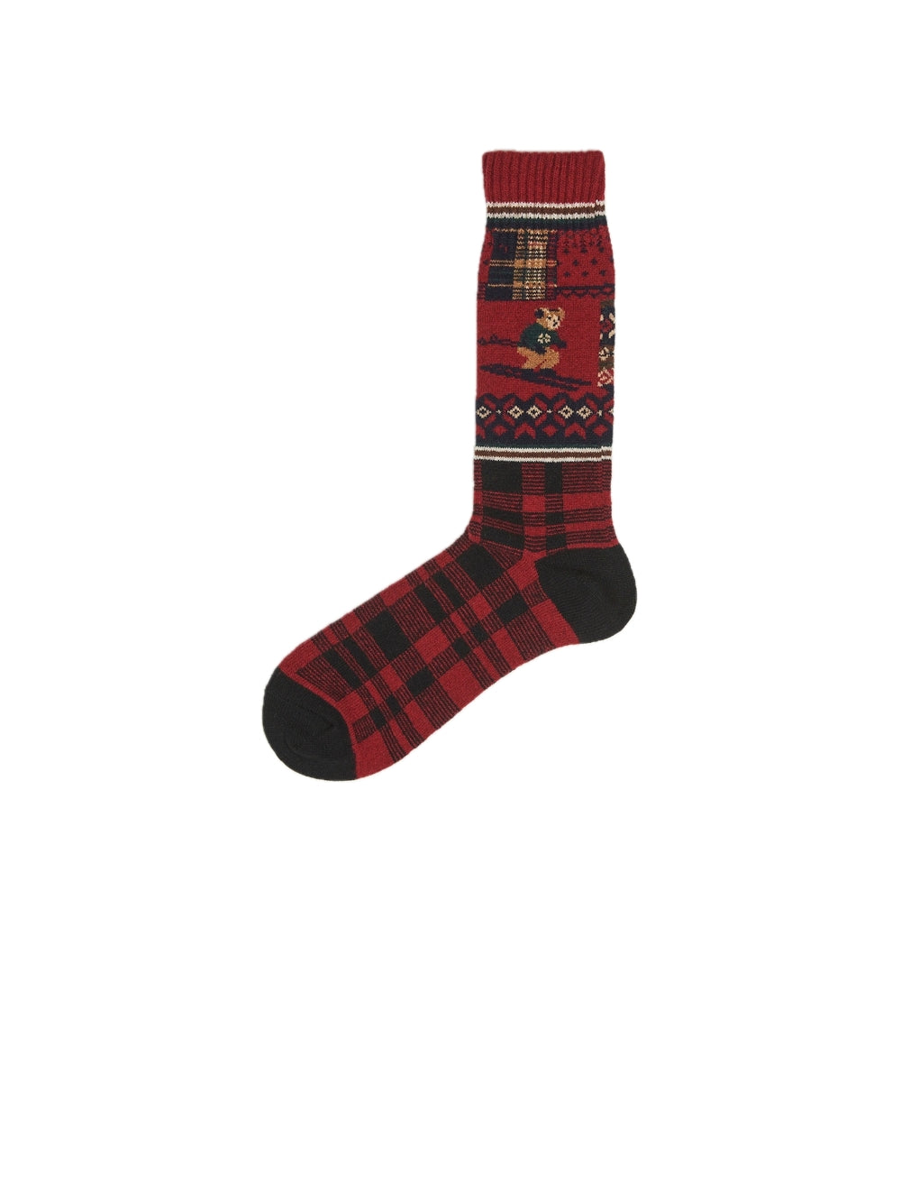 Crew Sock Single - Red Multi — 1