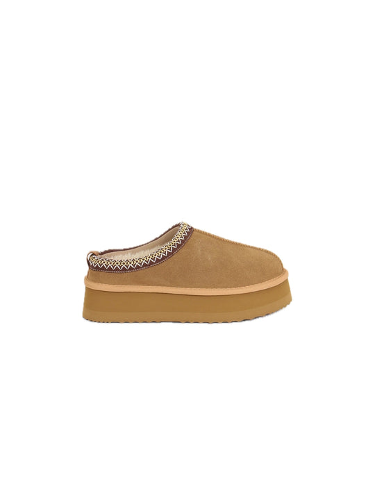 Eskimo Boots Sabot In Suede Con Bandain Macrame - Cammello