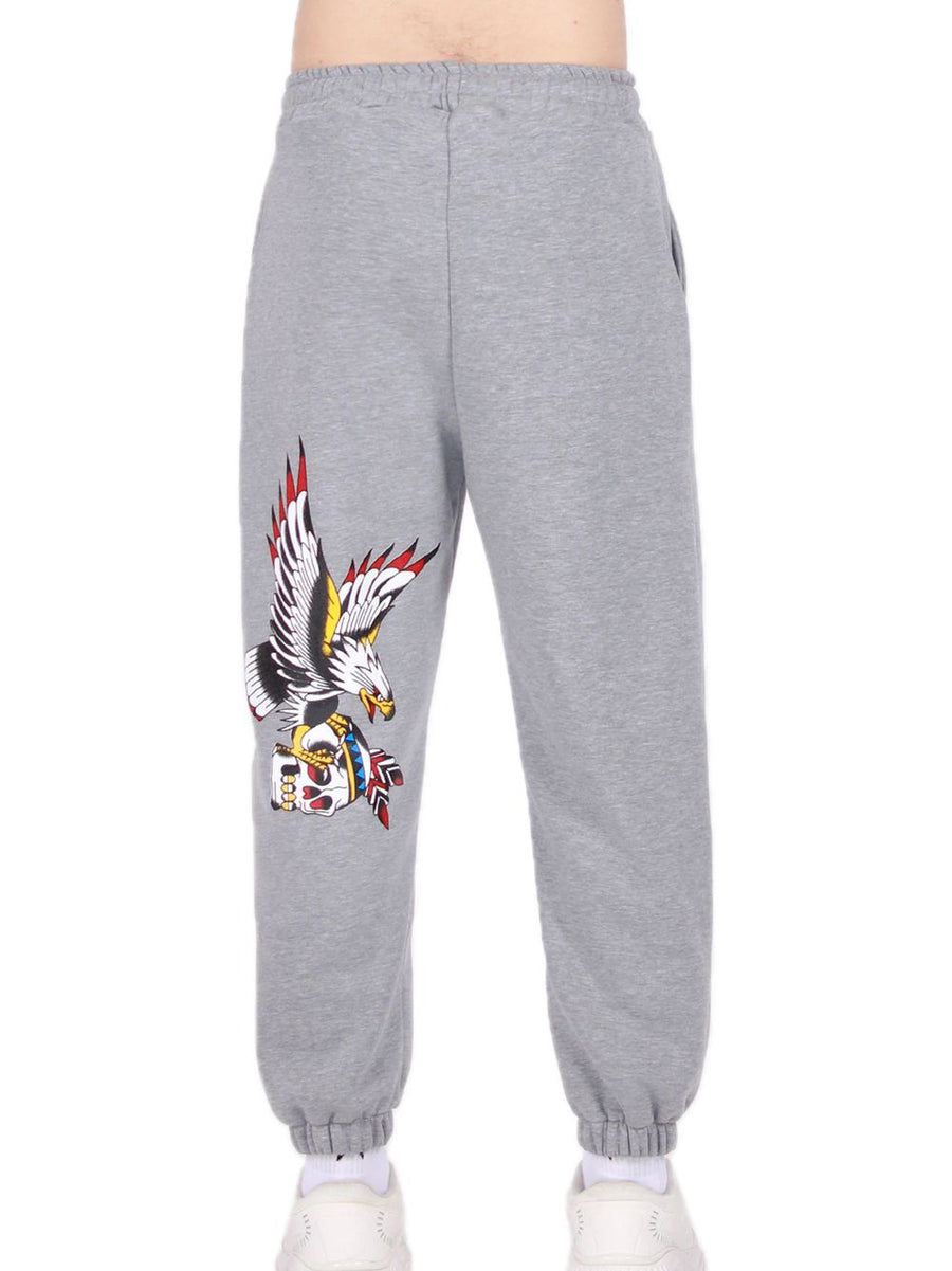 Pantalone Policot Garzata Stampato - Grigio Melange — 2