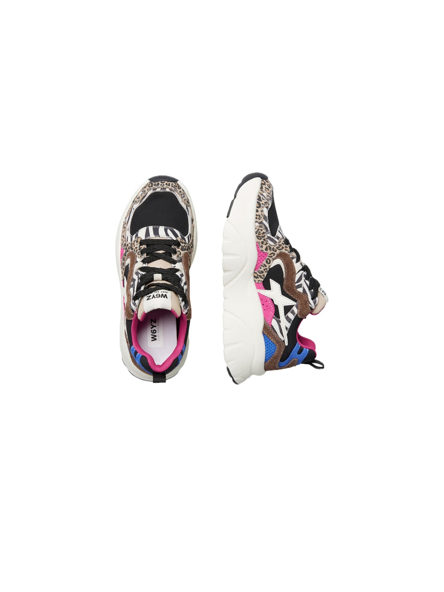 Mia W Jungle Nylon - Brown Black White — 2