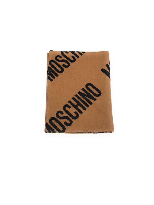 Sciarpa Maglia 50%Lana 50%Acrilico Moschino - Beige