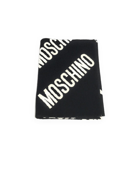 Sciarpa Maglia 50%Lana 50%Acrilico Moschino - Nero
