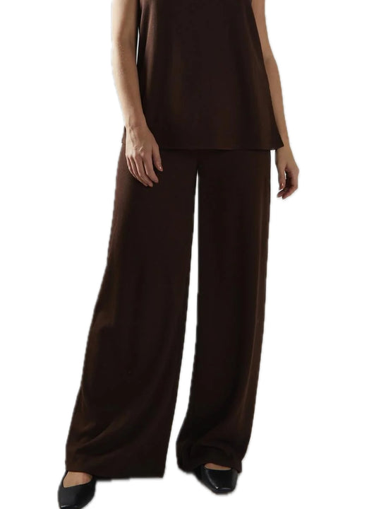 Ladies Trousers - Brown Rib
