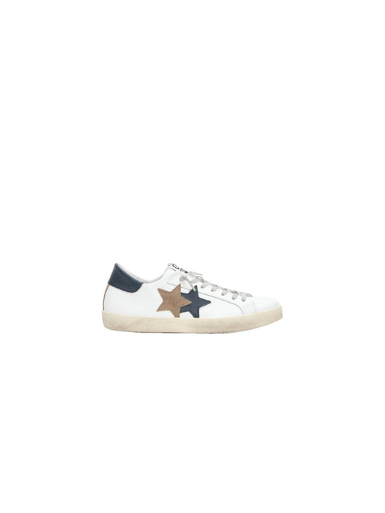 Sneakers Prime Star - Bianco/Blu/Beige