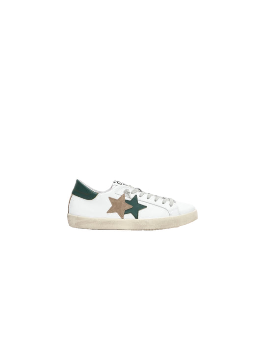 Sneakers Prime Star - Bianco/Verde/Marrone