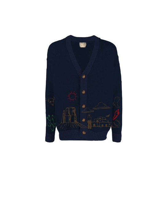 Cardigan Versity Wool MVRS Cowbo - Navy