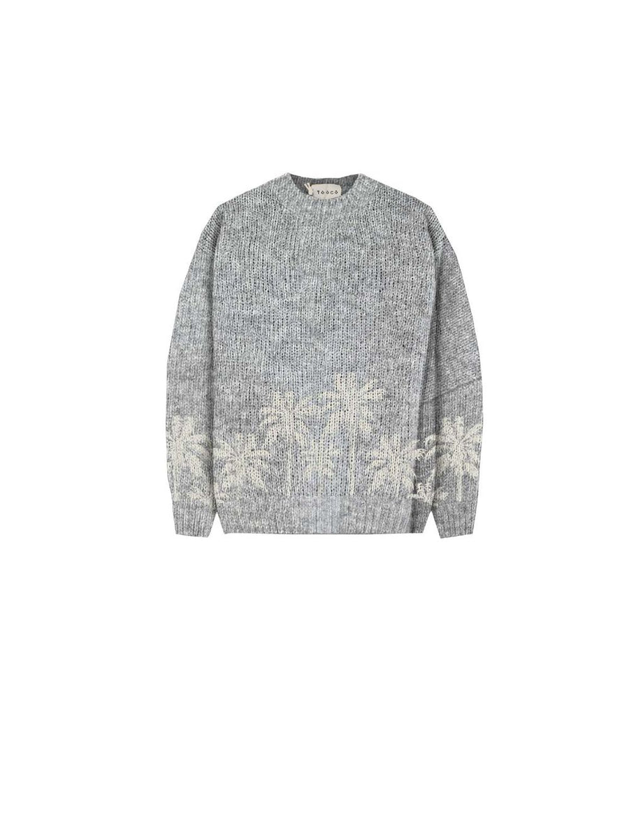 Round Neck Knitting M Rnk Malibù - Grey