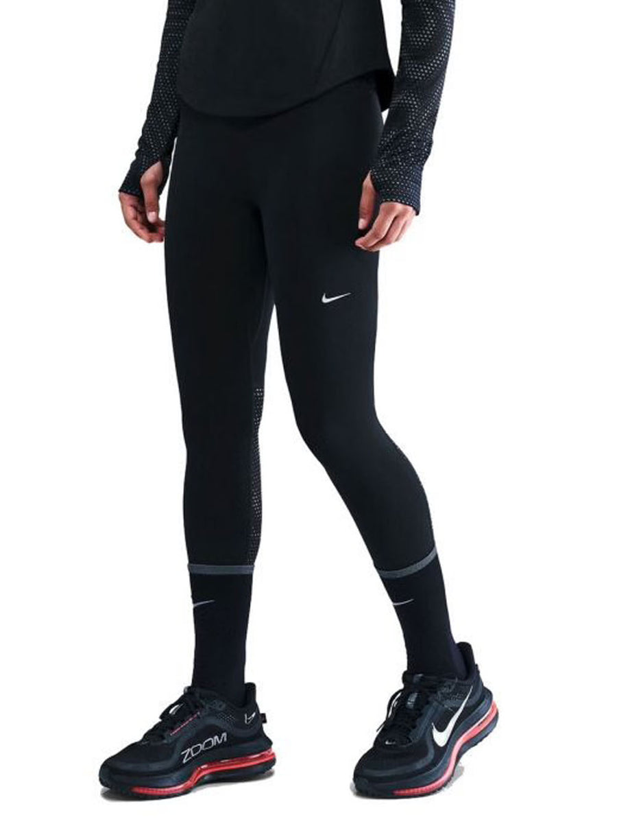 W Nk Df Tempo Hr 7/8 Tght - Black Reflective Silv