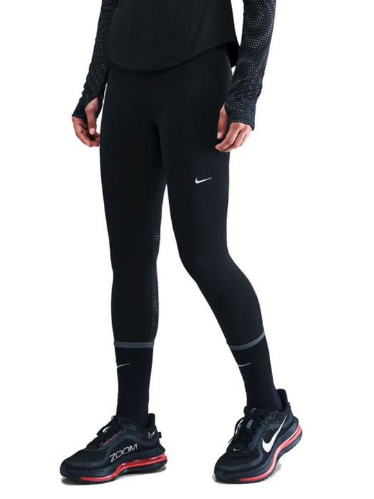 W Nk Df Tempo Hr 7/8 Tght - Black Reflective Silv