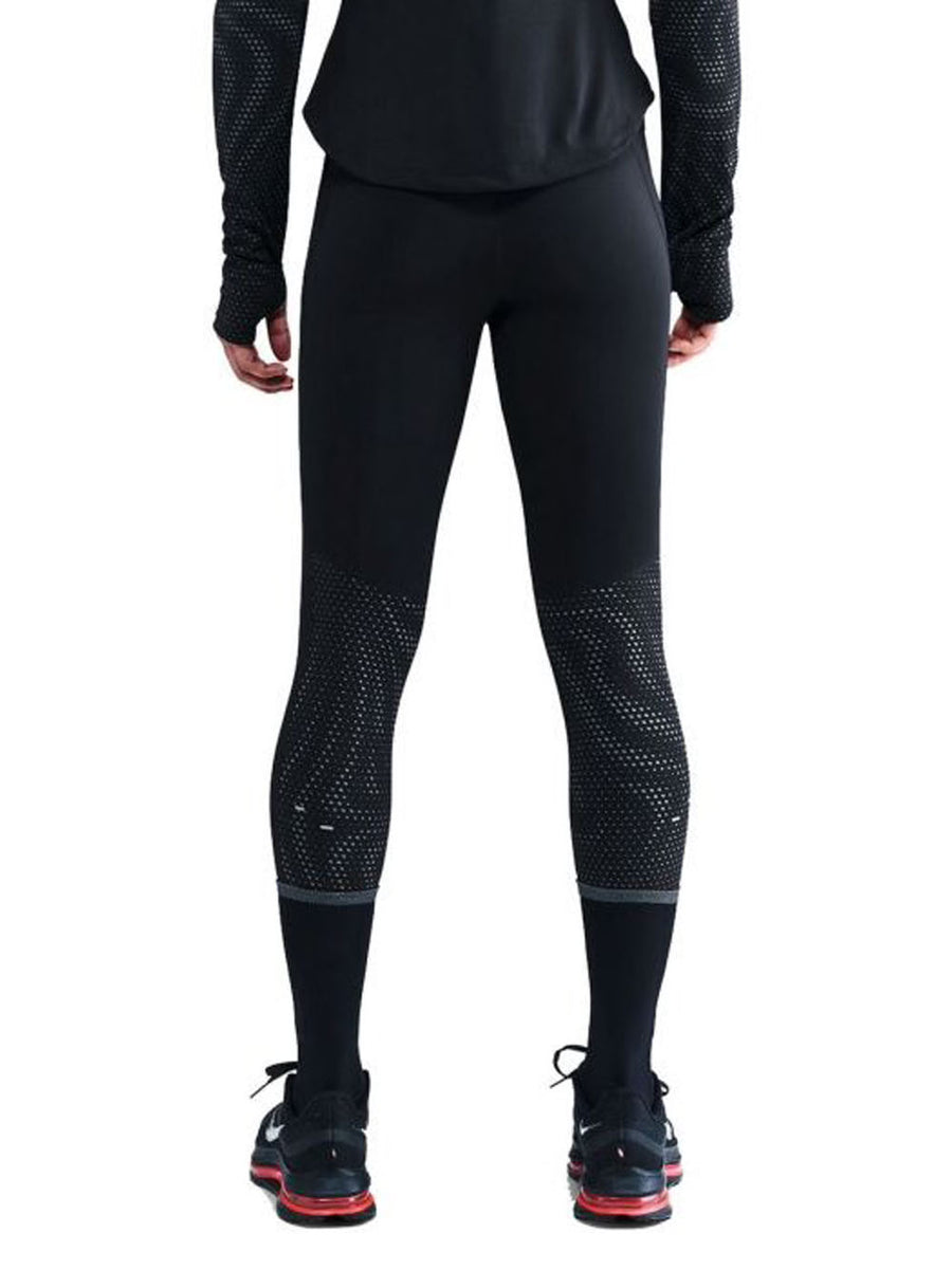 W Nk Df Tempo Hr 7/8 Tght - Black Reflective Silv — 2