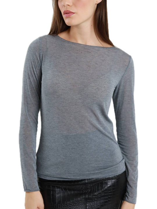 Maglia Misto Cashmere - Grigio