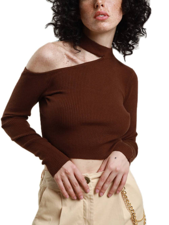 Maglia Crop Cut - Moro