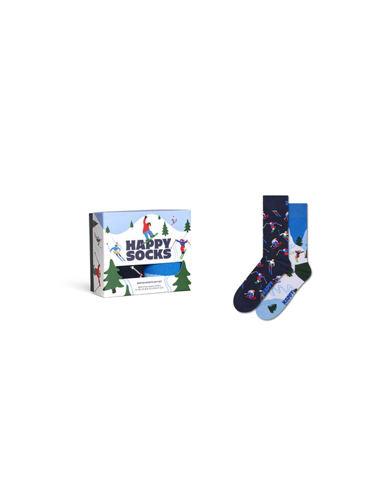 2 Pack Winter Sports Socks Gift - White