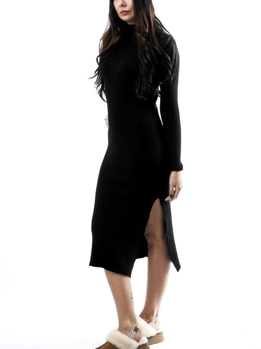 Abito Midi In Maglia - Nero