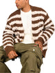 Striped Cardigan - Dark Brown