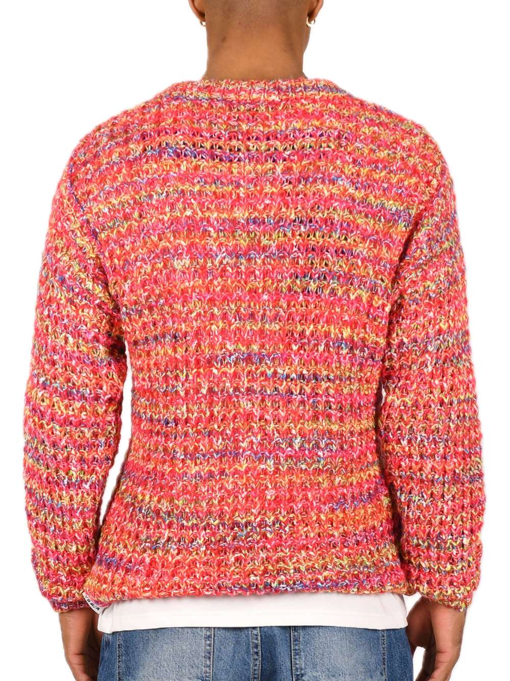 Corn-Stitch Crew Neck - Red — 2