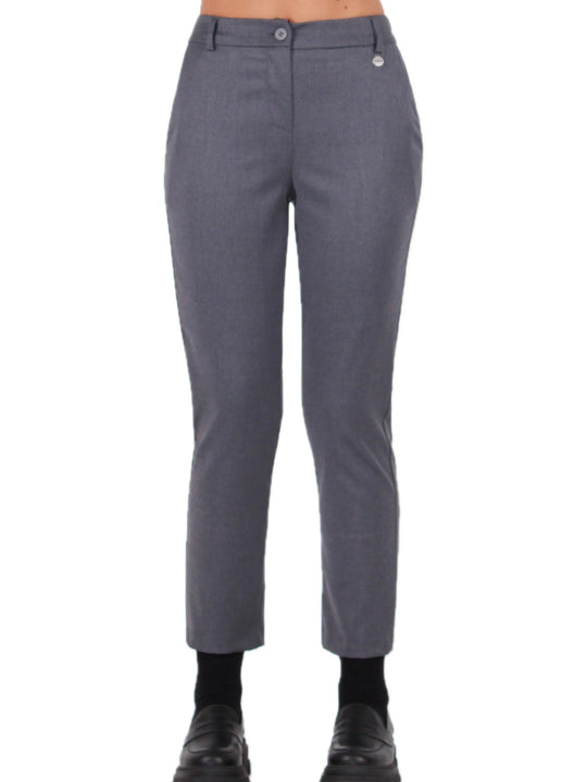 Pantalone Sigaretta Flanella - Grigio