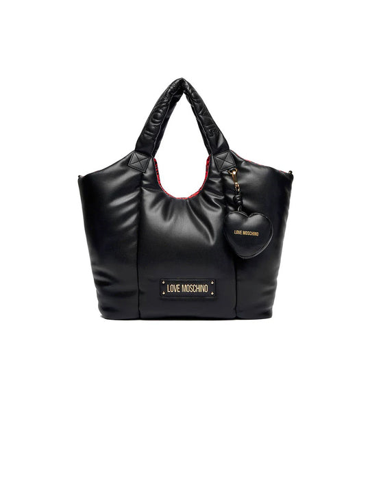 Borsa Pu - Nero + Print Pu Rosso/Nero