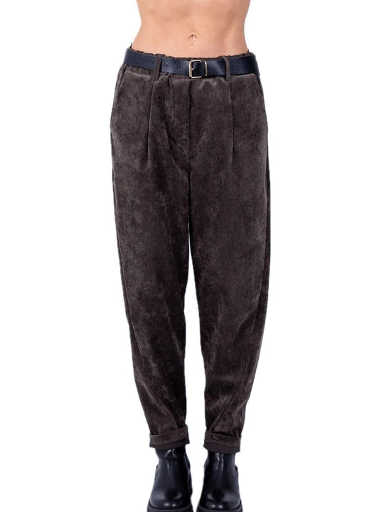 Pantalone Velluto A Coste - Moro