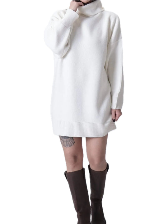 Abito Collo Alto - Bianco