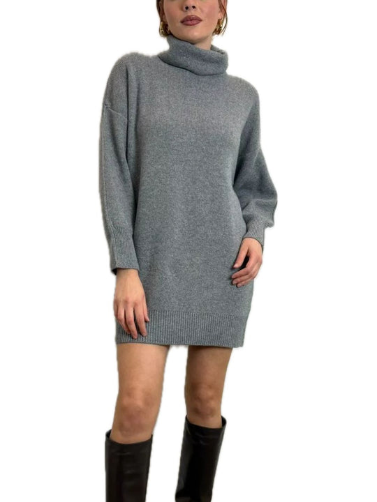 Abito Collo Alto - Grigio
