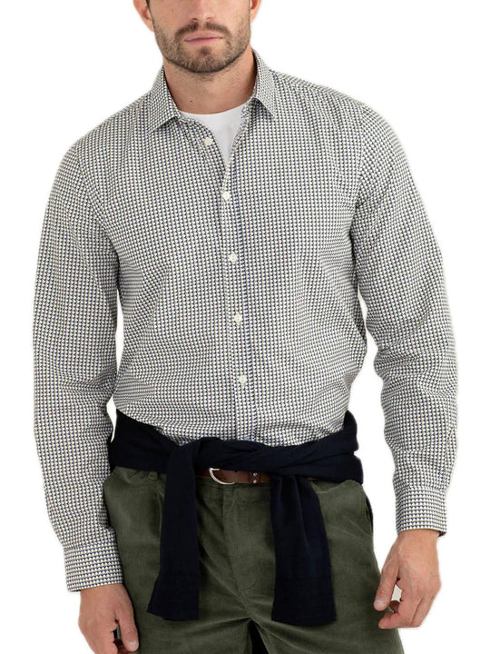 Camicia M/L Stampata - Golden Olive