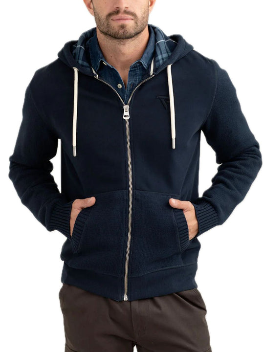 Felpa Manica Lunga Con Cappuccio - Blue