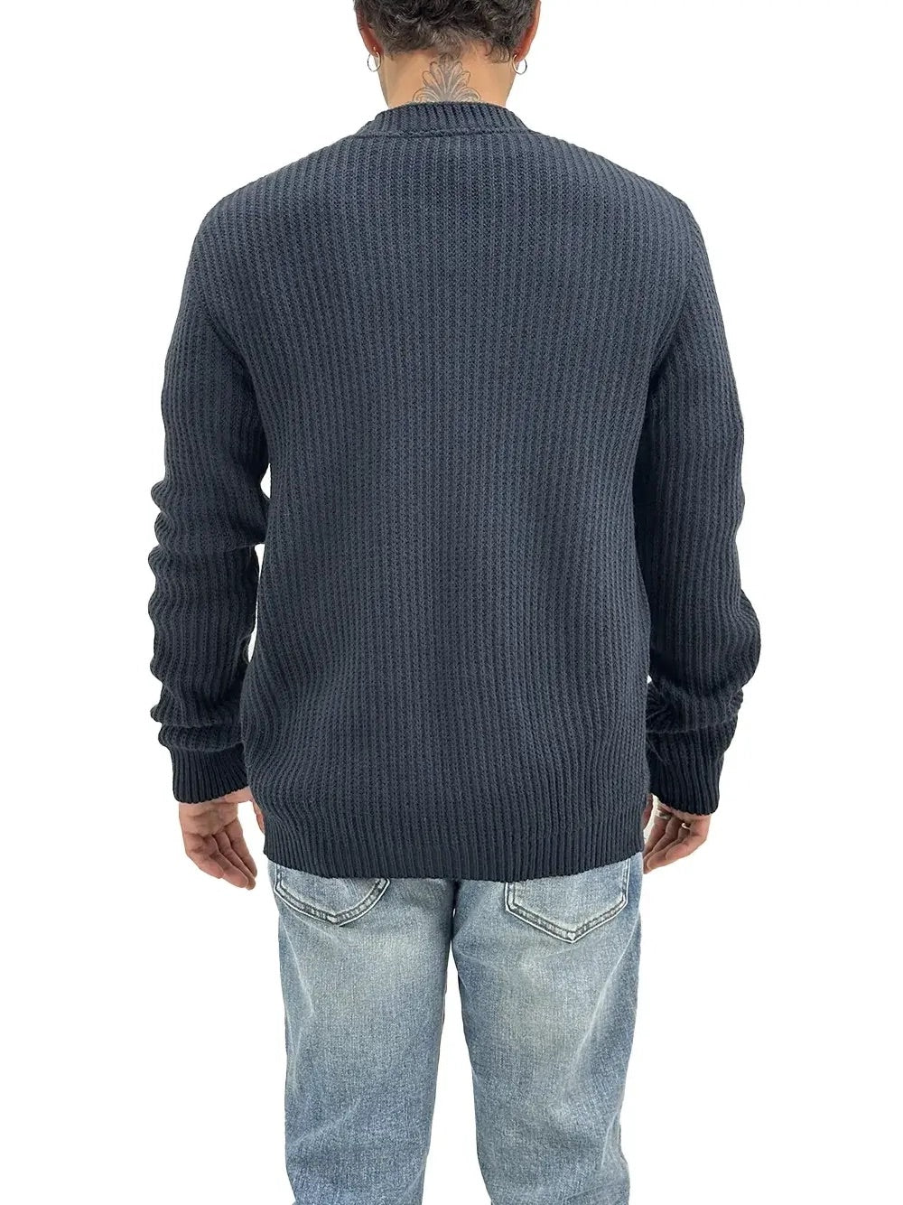 Maglia Cardigan - Blu Navy — 3